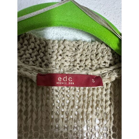 EDC Women’s Bohemian Knit Open Front Cardigan Tan Size S - Picture 3 of 14
